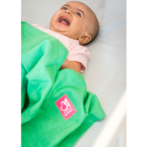 Green Blanket (Plain weave) - Anmol Baby Carriers