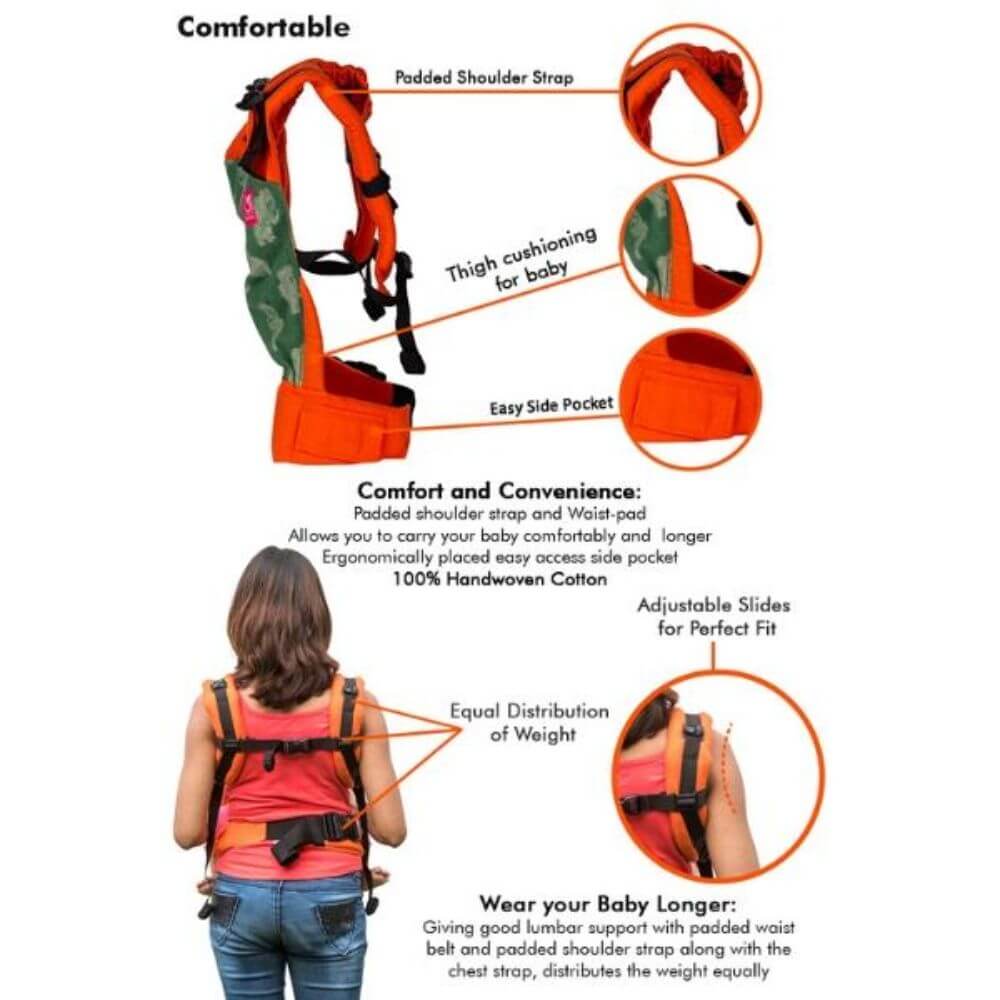 Rickshaw Warm Orange Semi WCSSC - Anmol Baby Carriers