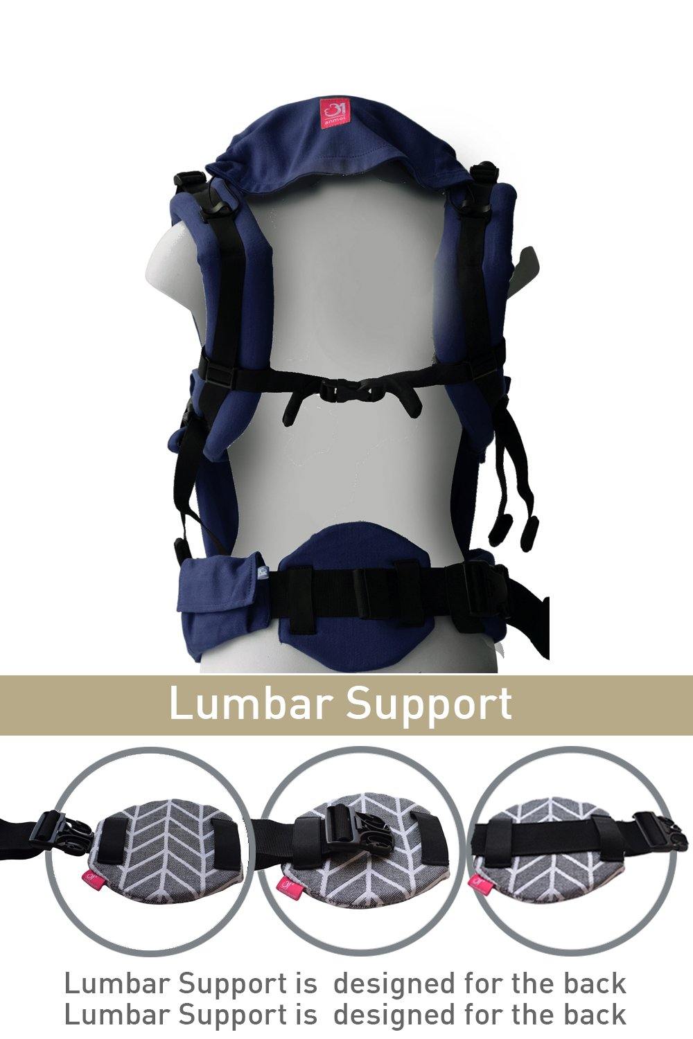 Navy Blue Lumbar Support - Anmol Baby Carriers