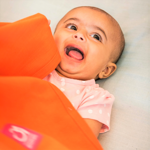 Image of Orange Blanket (Plain weave) - Anmol Baby Carriers