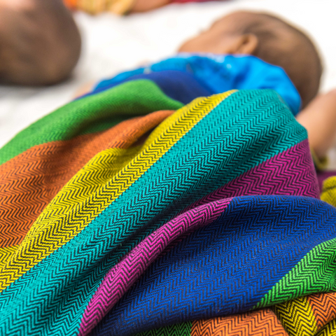 Image of Saharsh Brown Weft Blanket - Anmol Baby Carriers