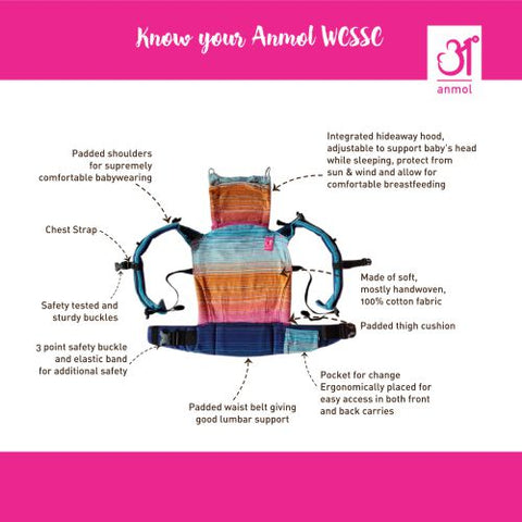 Image of Anmol Basic Pink Full WCSSC - Anmol Baby Carriers