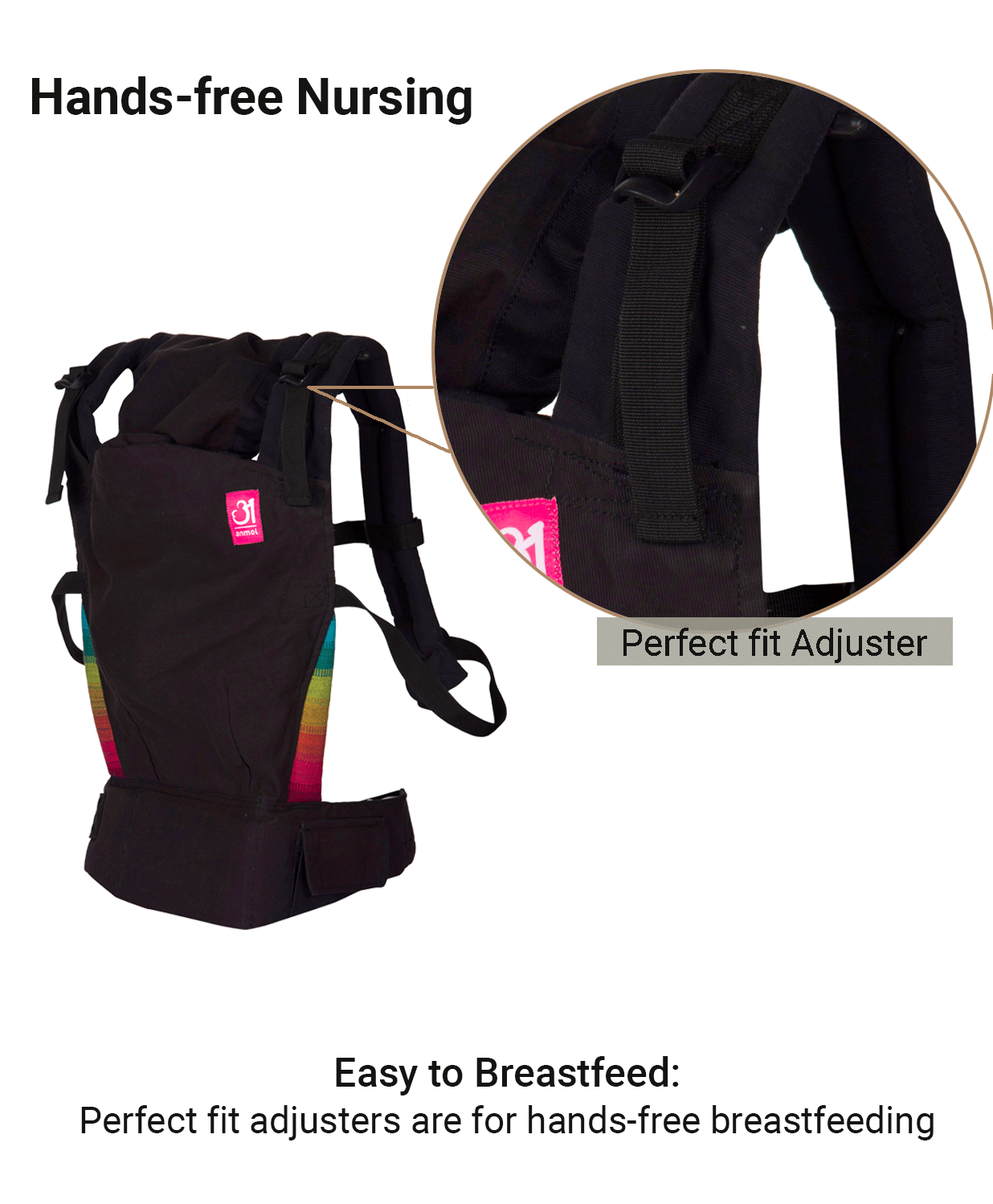 Anmol Easy Black - Anmol Baby Carriers