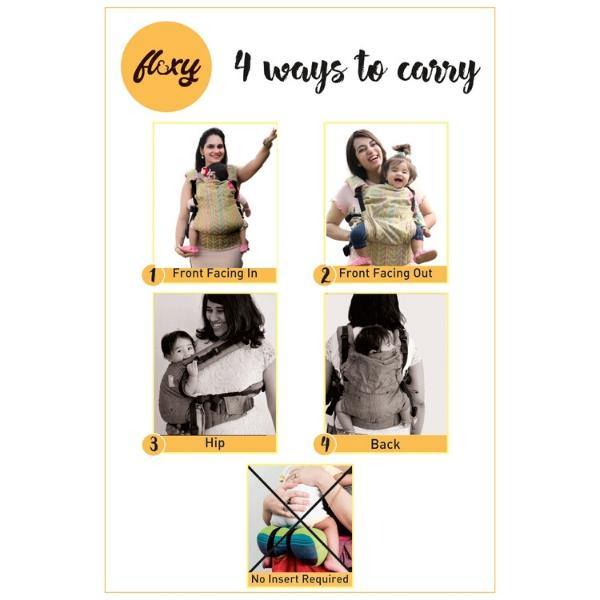 Aquarelle Lotus Red Flexy+Lumbar Support+Droolers - Anmol Baby Carriers