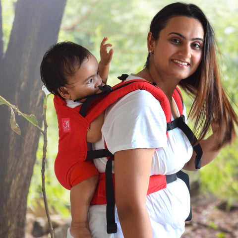 Image of Anmol Basic Handwoven Red SSC - Anmol Baby Carriers