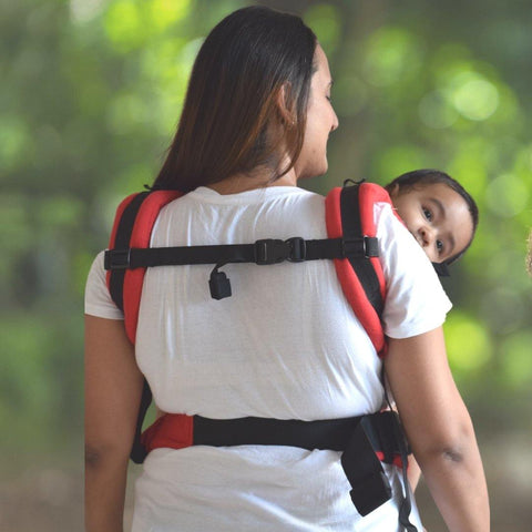Image of Anmol Basic Handwoven Red SSC - Anmol Baby Carriers