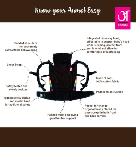 Image of Anmol Easy Burgundy - Anmol Baby Carriers