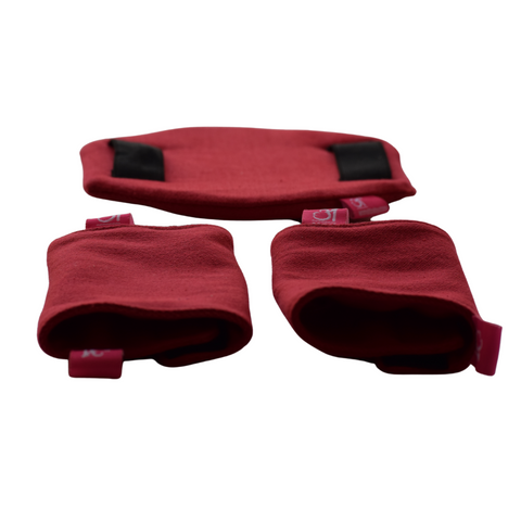 Deep Red Flexy+Lumbar Support+Droolers - Anmol Baby Carriers