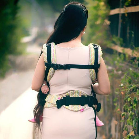 Image of Aquarelle Shiv Red Flexy+Lumbar Support+Droolers - Anmol Baby Carriers