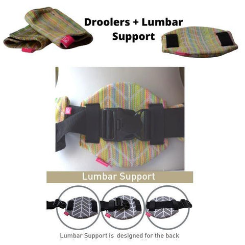Image of Aquarelle Lotus Red Flexy+Lumbar Support+Droolers - Anmol Baby Carriers