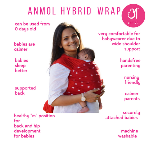 Image of Jashn Indigo Pink Hybrid Wrap