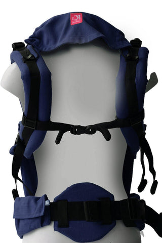 Image of Shamsher Navy Blue Flexy+Lumbar Support+Droolers - Anmol Baby Carriers