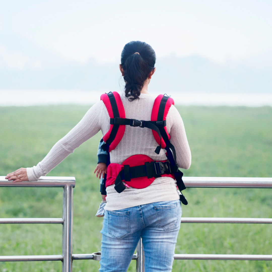 Shiv Red Flexy+Lumbar Support+Droolers - Anmol Baby Carriers